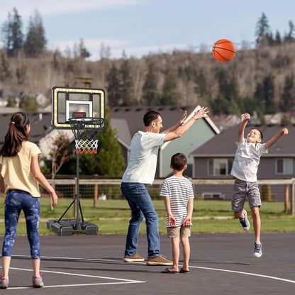 Height Adjustable Kids Basketball Hoop Stand (3ft - 5.8ft), Portable Sports Toy with Timer, Sand & Water Stabilized Base, Durable Indoor Outdoor Play Equipment, Birthday & Christmas Gift for Boys